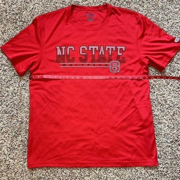 Men’s Red NCAA *NC State* Wolfpack Polyester T-Shirt Size L - Picture 6 of 8